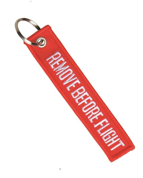 Brelok: Remove before flight (czerwony)