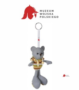 Brelok: Miś odblaskowy z logo Muzeum Wojska Polskiego