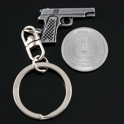 Brelok: pistolet VIS kolor srebrny wz. 35 (mały) Brelok: pistolet VIS kolor srebrny wz. 35 (mały)