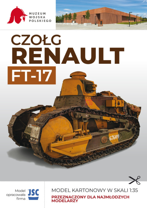 Model kartonowy: Czołg Renault FT-17 Model kartonowy: Czołg Renault FT-17